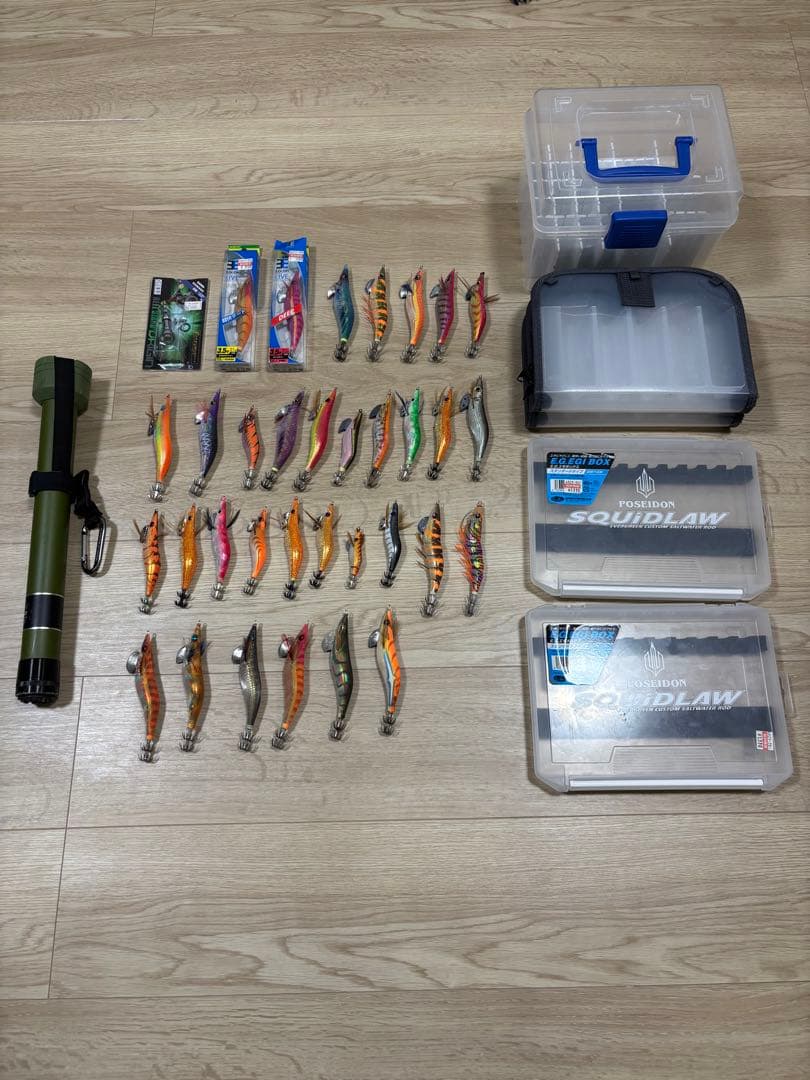 エギ・餌木セットとギャフ・ケースセット