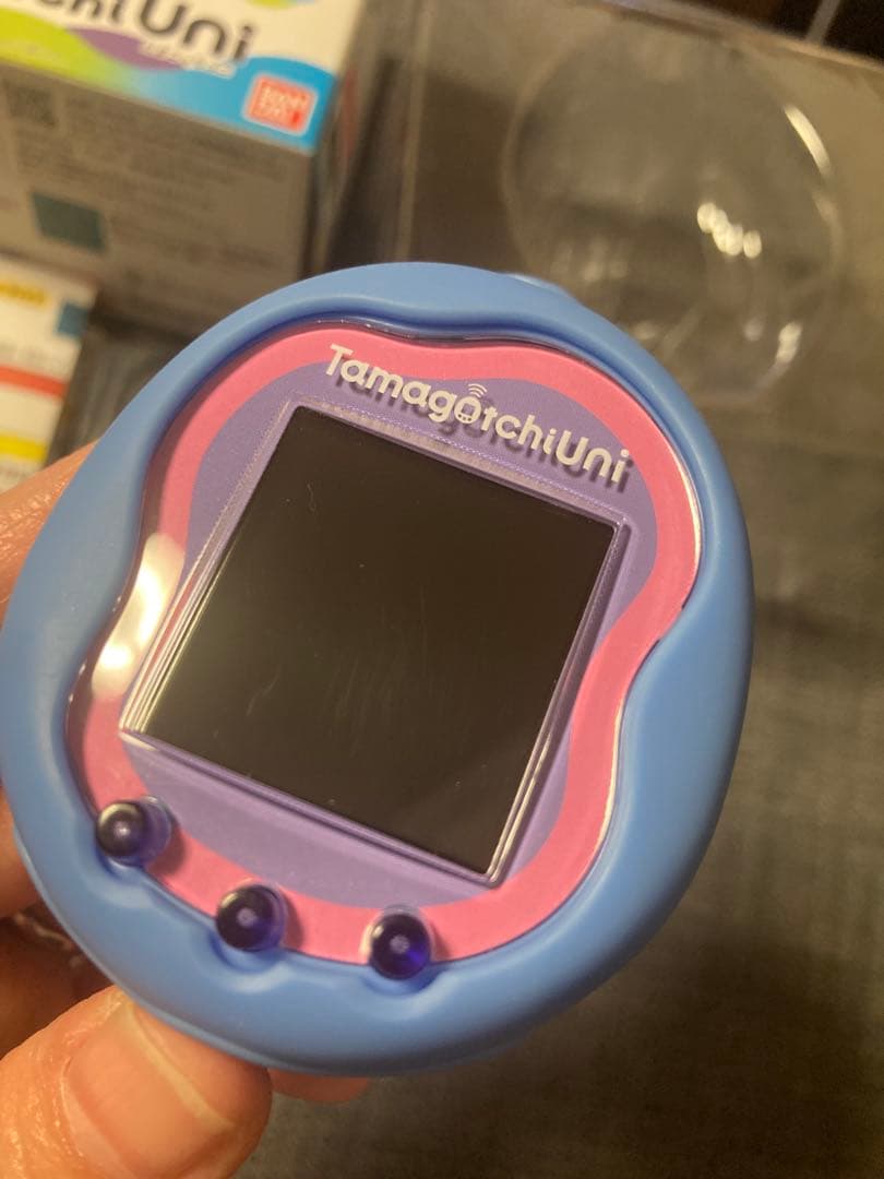 たまごっちユニ　ブルー＆パーフェクトガイドブック＆保護フィルム