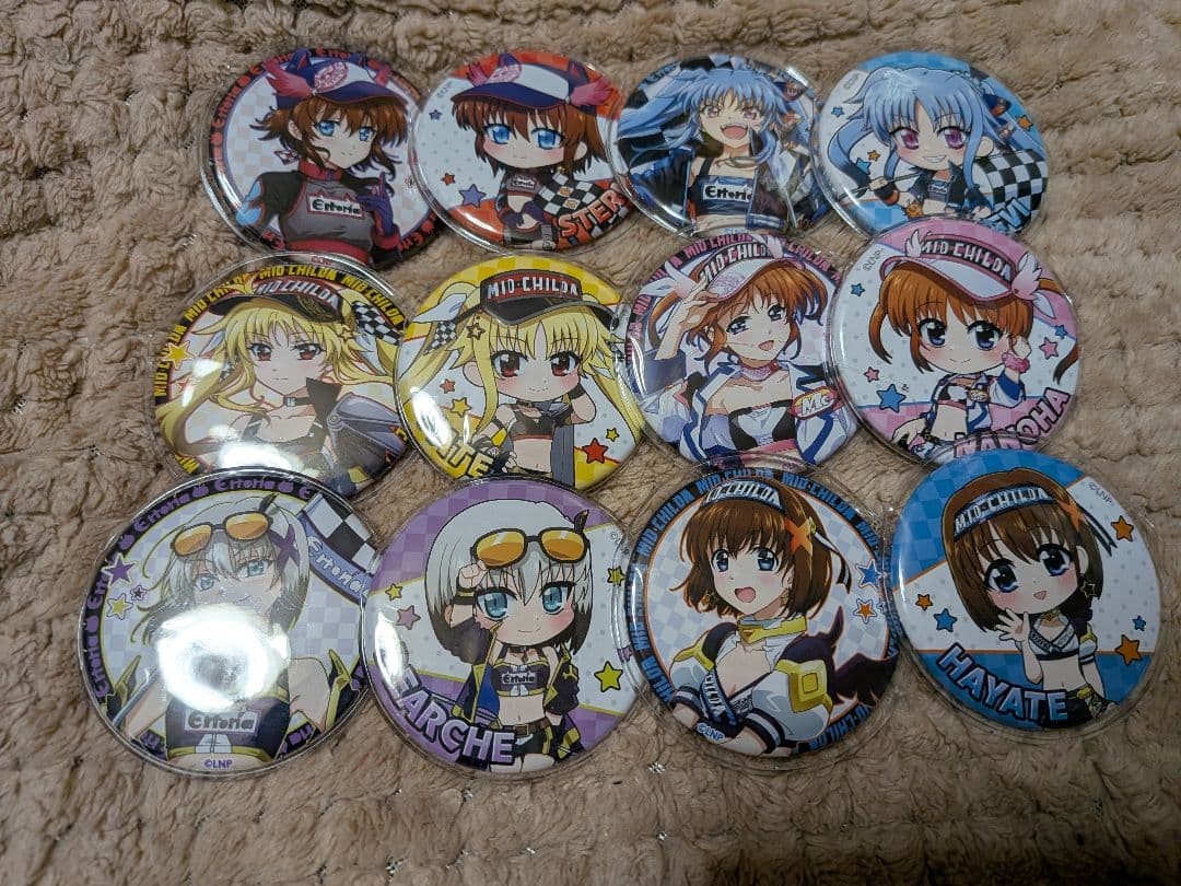 リリカルなのは　スピードくじ　缶バッジ　全12種コンプリートセット　ロフト