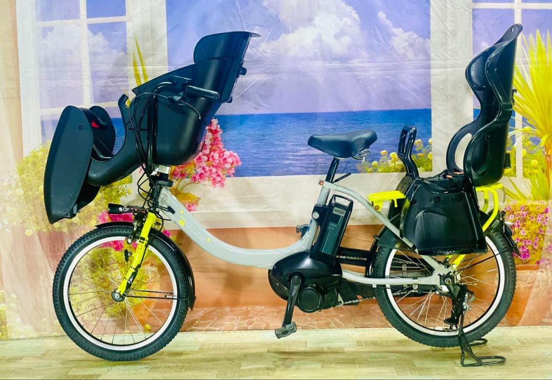 6ヶ月保証　パスキス15AH⭐️ヤマハ子供乗せ電動アシスト自転車Y3031