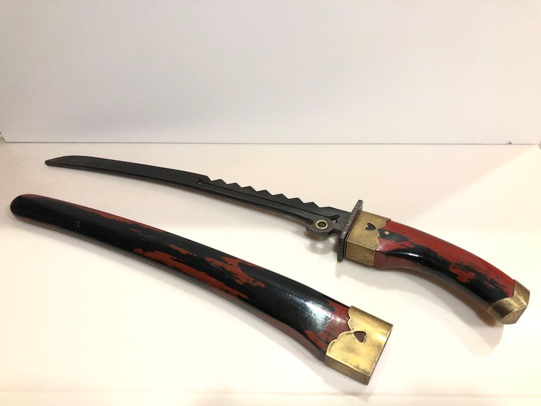 Y*o様 骨董 古美術 武具 兜割り かぶと割り 朱黒塗拵 無銘