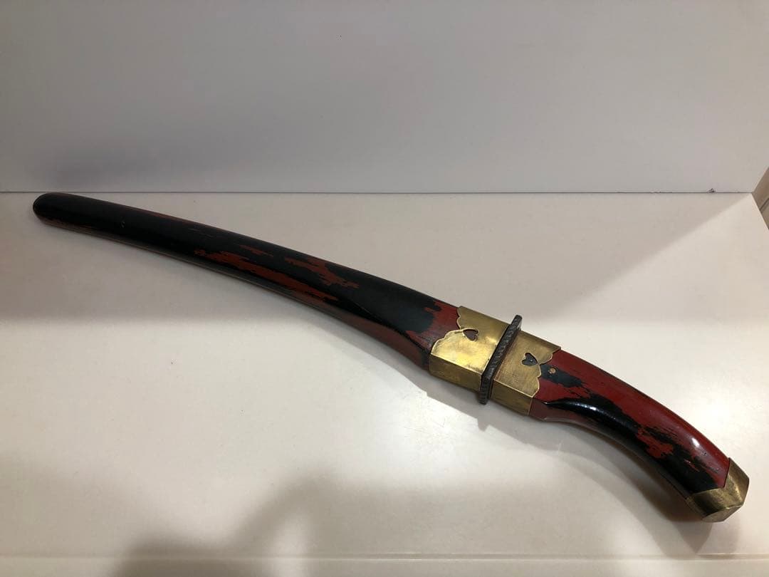 Y*o様 骨董 古美術 武具 兜割り かぶと割り 朱黒塗拵 無銘