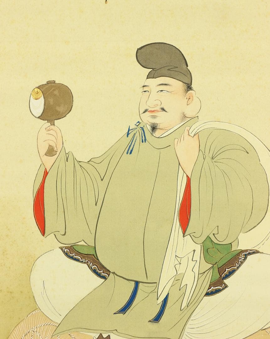 田中頼璋 1866-1940 島根 川端玉章師事「大黒天」掛軸 肉筆 絹本