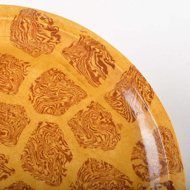 中国　唐代　練込盤　三獣足皿　V　R7271