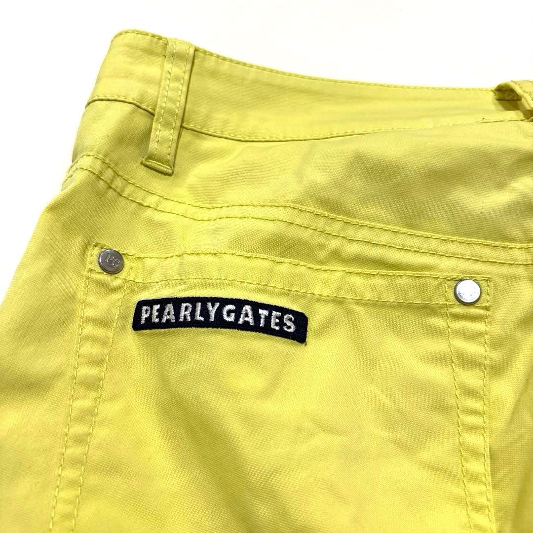 パーリーゲイツ　0/S ロングパンツ　イエロー系　バックロゴ　春夏　レディース