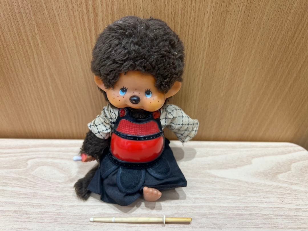 【タグ付き・希少】モンチッチ 剣道猿 人形 玩具 ぬいぐるみ 約20cm