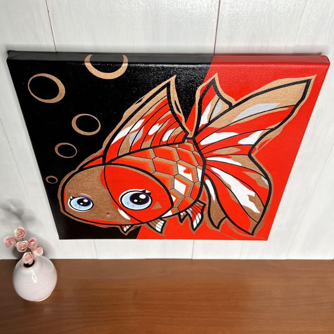 「巡る」｜絵画 原画 抽象画 動物画 絵 金魚 イラスト ドローイング