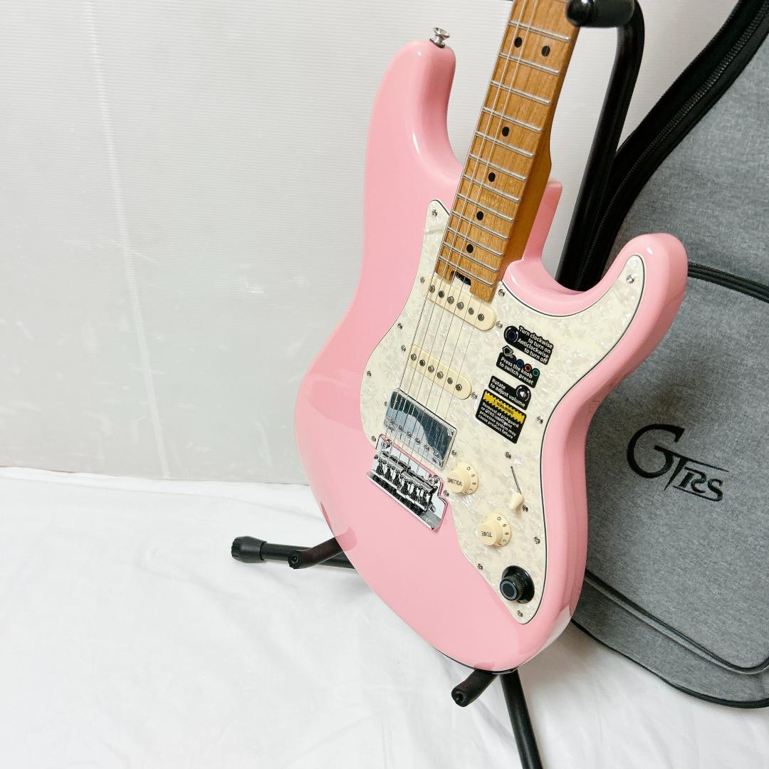美品 MOOER GTRS S800 エフェクター内蔵ギター ピンク ケース付