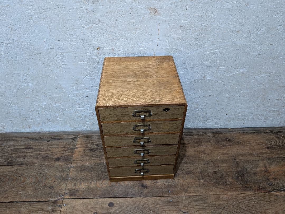 1100 ビンテージ　収納6杯　小引き出し　チェスト　書類ケース　レトロ　古家具