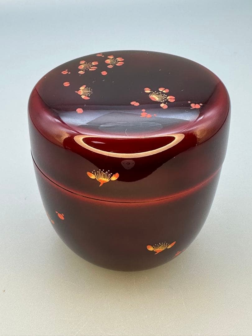マル茶道具　棗　古今菁峰　沈金梅棗