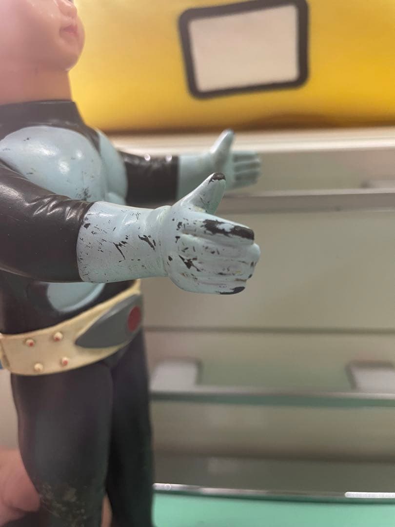 希少　仮面ライダー1号　ソフビ　面取れ　マフラー無し　当時物