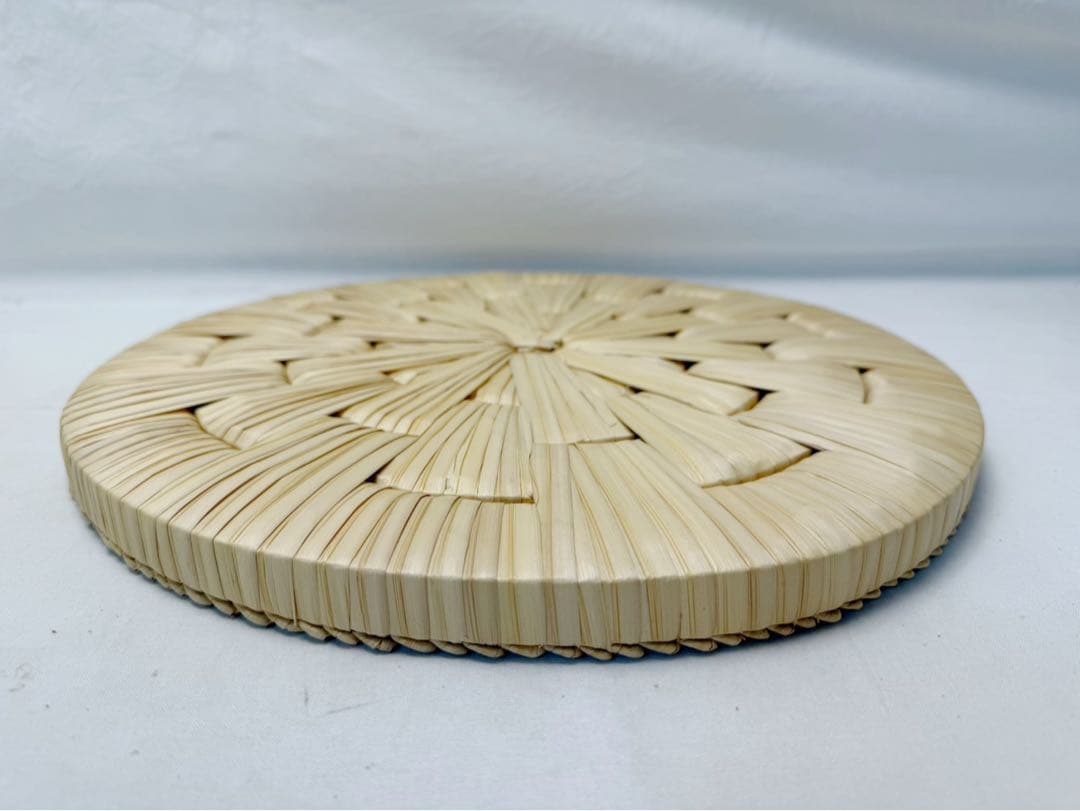 未使用 茶道具 露地道具 円座 5客揃 藁竹 露地草履 一足 水屋道具 紙箱