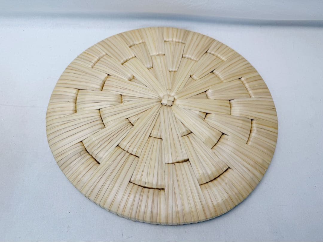 未使用 茶道具 露地道具 円座 5客揃 藁竹 露地草履 一足 水屋道具 紙箱