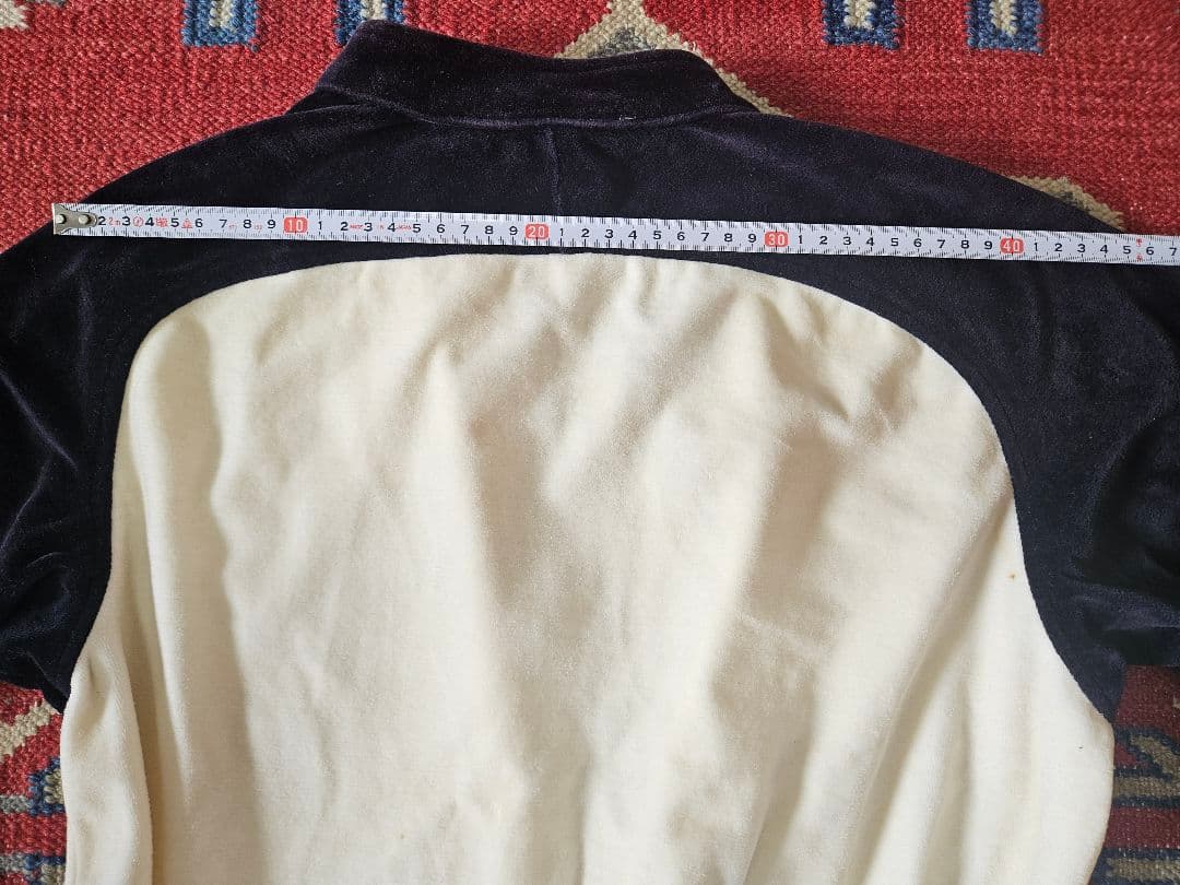 1980s FILA ベロアトラックスーツ（上下）　 ホワイト/ダークネイビー