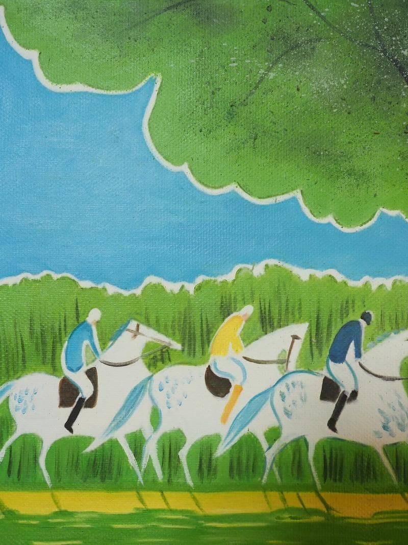 フランス油絵　セルジュ・ラシス F6 【風景】手描き　額付き