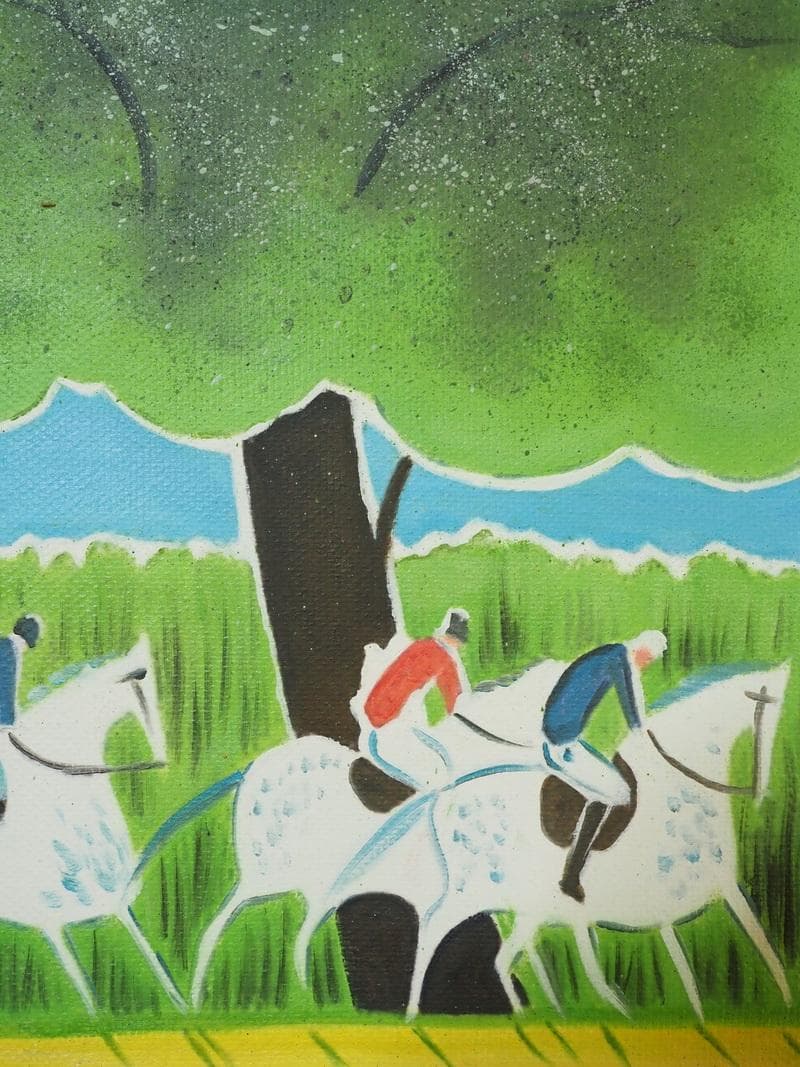 フランス油絵　セルジュ・ラシス F6 【風景】手描き　額付き