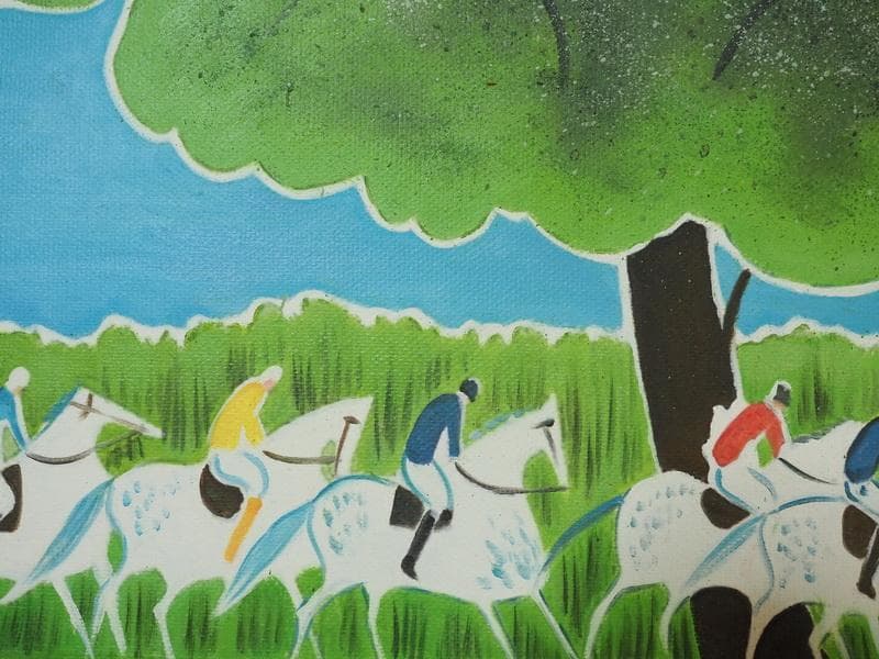 フランス油絵　セルジュ・ラシス F6 【風景】手描き　額付き