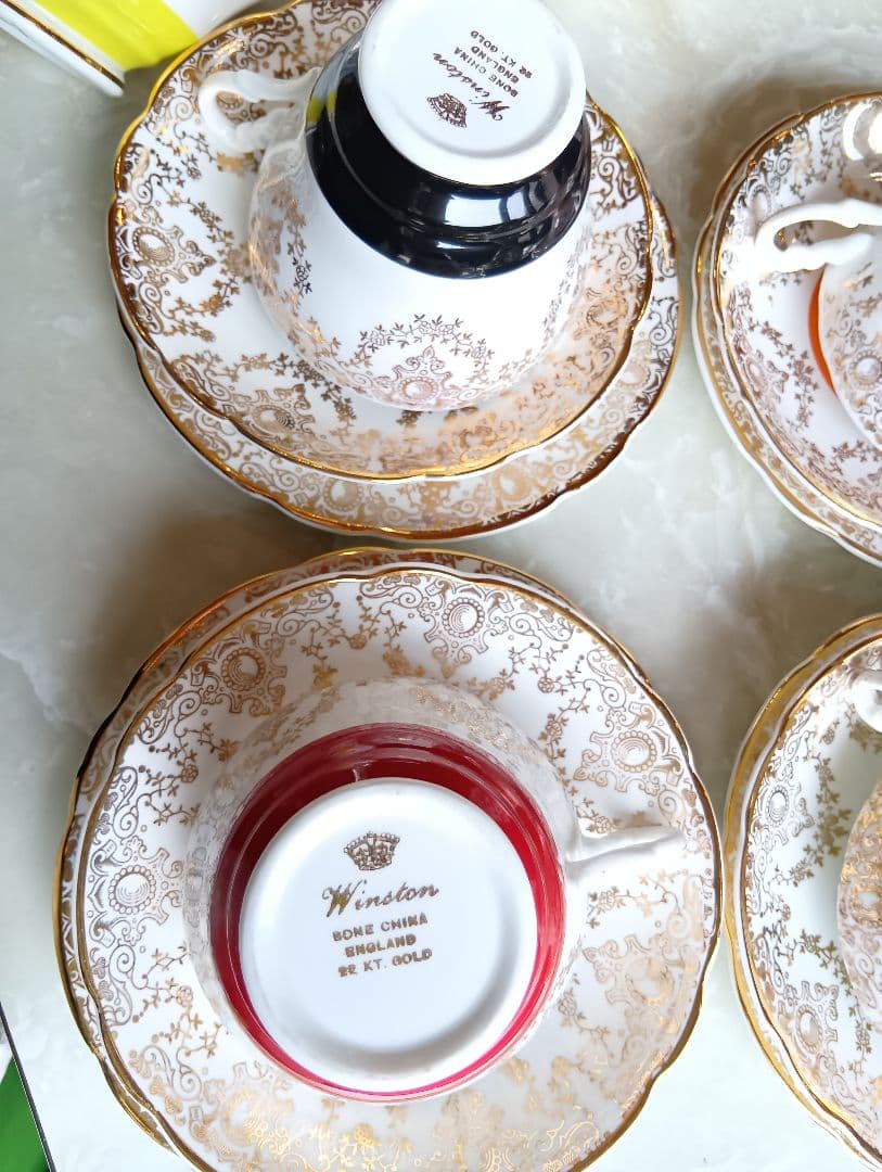 イギリスアンティーク　アフタヌーンティー　金縁　ティーセット　まとめ売り　豪華