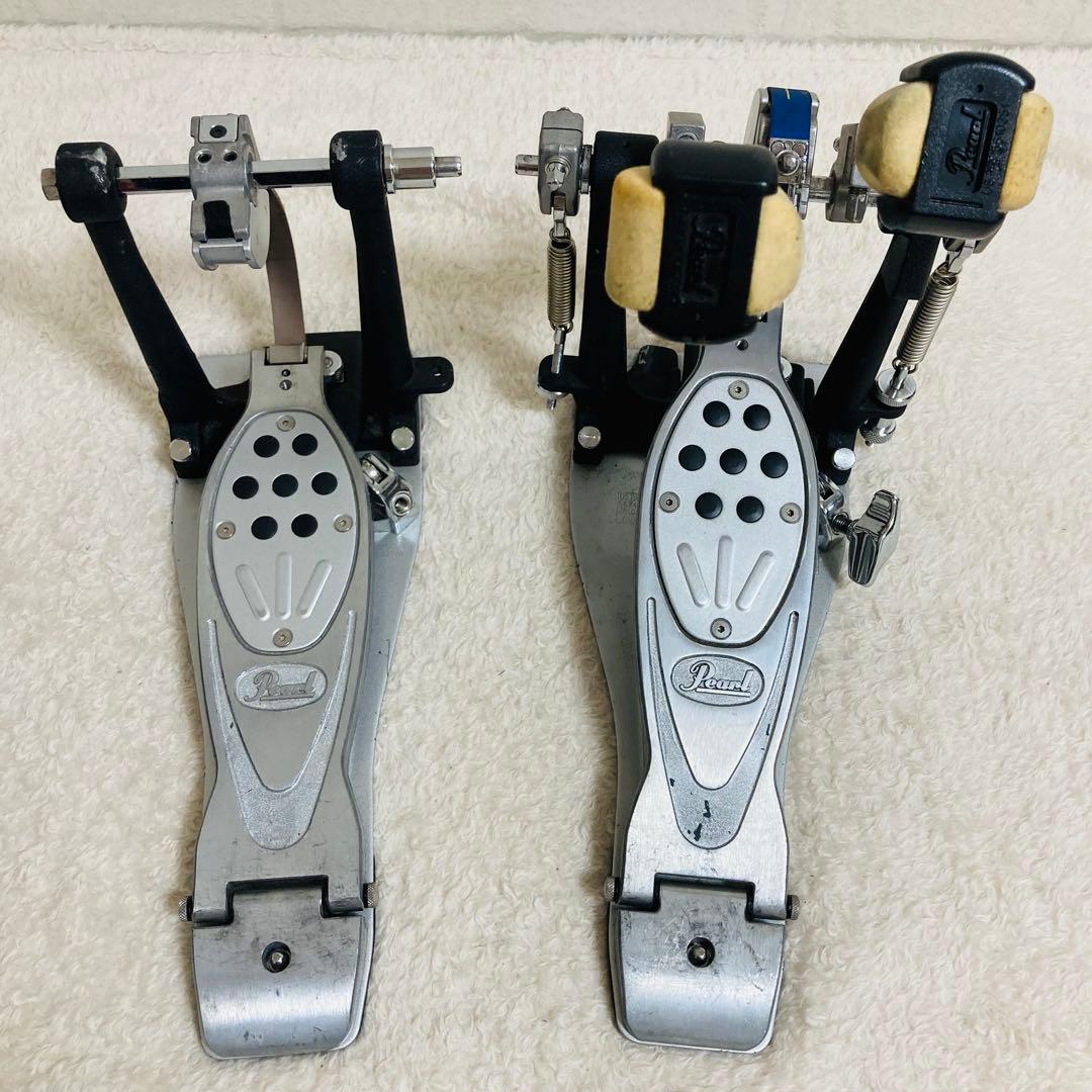Pearl ツインペダルPー1002エリミネーター シングルチェーン　ケース付き