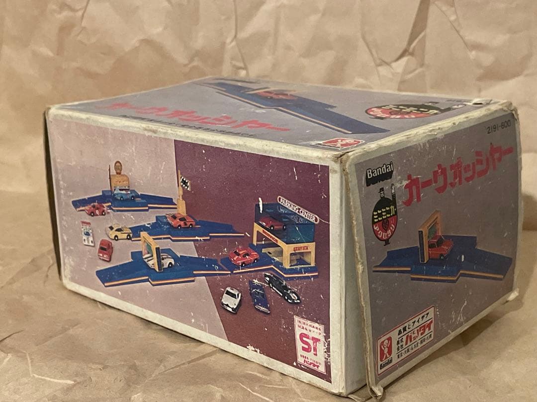 バンダイ ミニミニカー 清掃車 カーウォッシャー　セット 昭和レトロ