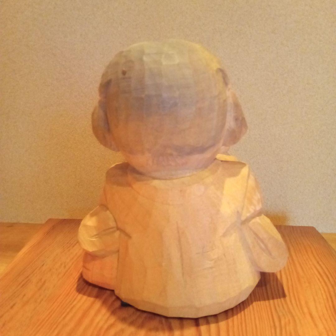 【真作・代表作】 木彫彩色 「おすまし」 大町誠一 作