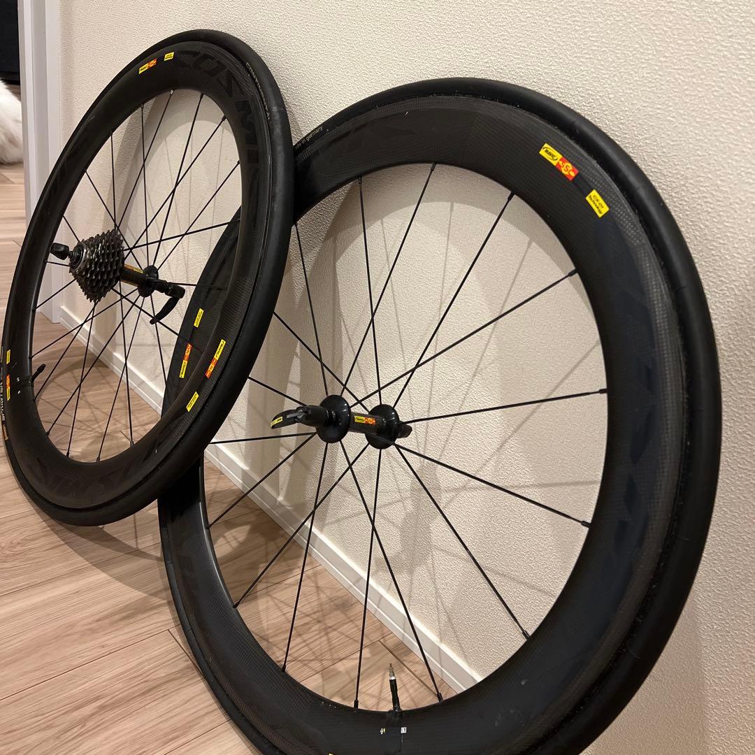 [値下げ]Mavic カーボンホイール 700C Shimano 8速