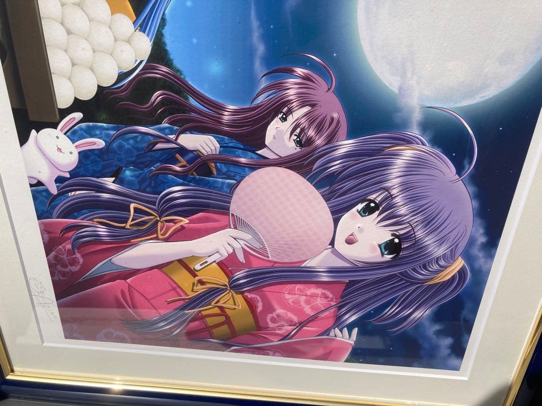 西又葵　版画　MOON LIGHT ミクスドメディア　状態難