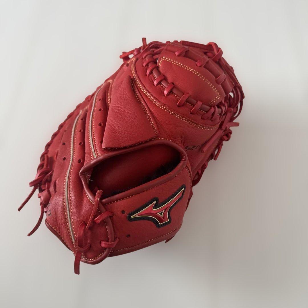 Mizuno 軟式捕手用グローブ レッド大人用