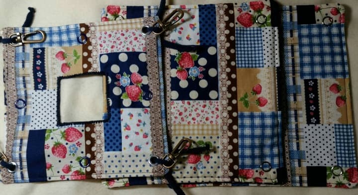 モモンガハウス(イチゴパッチ・紺)  春(夏)秋仕様  1900円