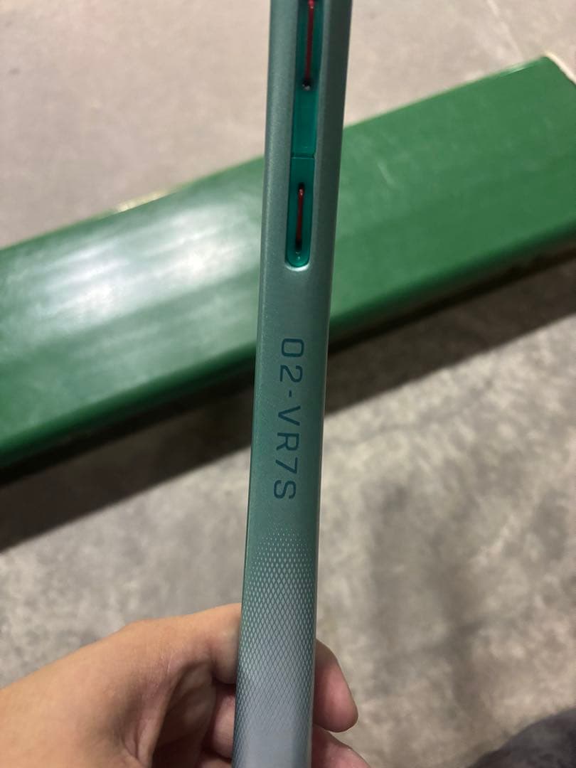 テニスラケット(軟式用) 緑色 エアロダイナミック