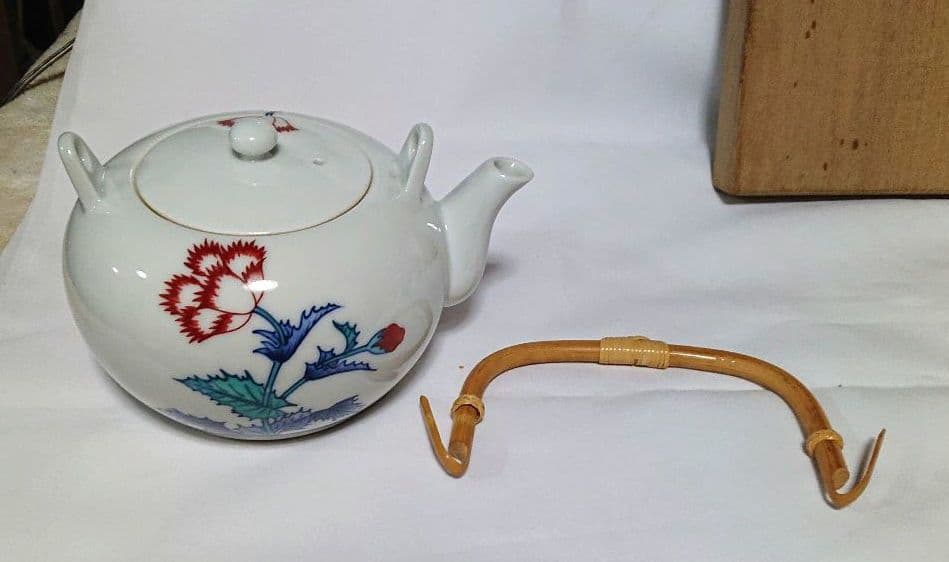 今右衛門茶器揃陶器の急須と湯呑みセットA396