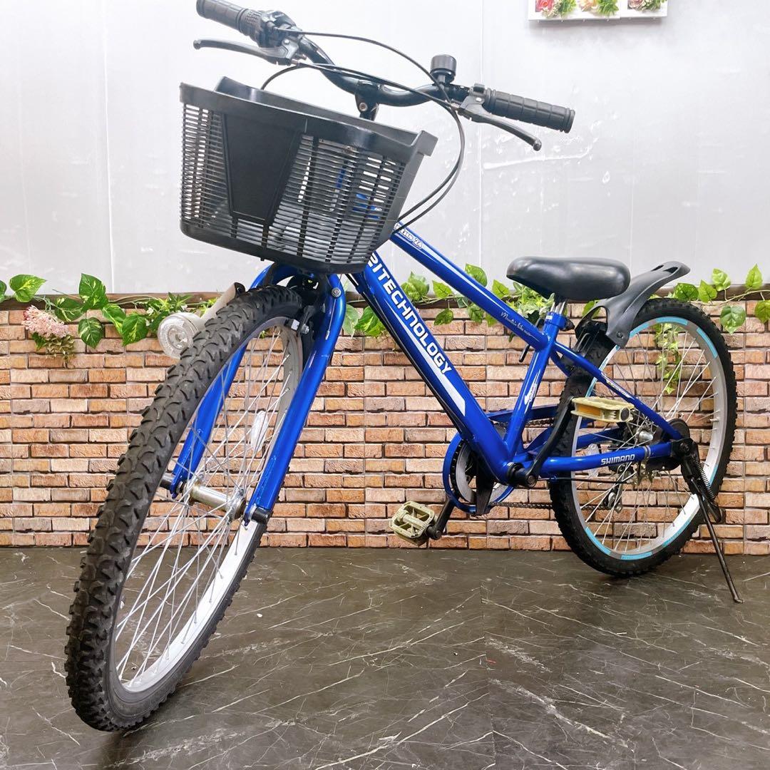 【91】子供用自転車 子供車 2ITECHNOLOGY ブルー 24インチ