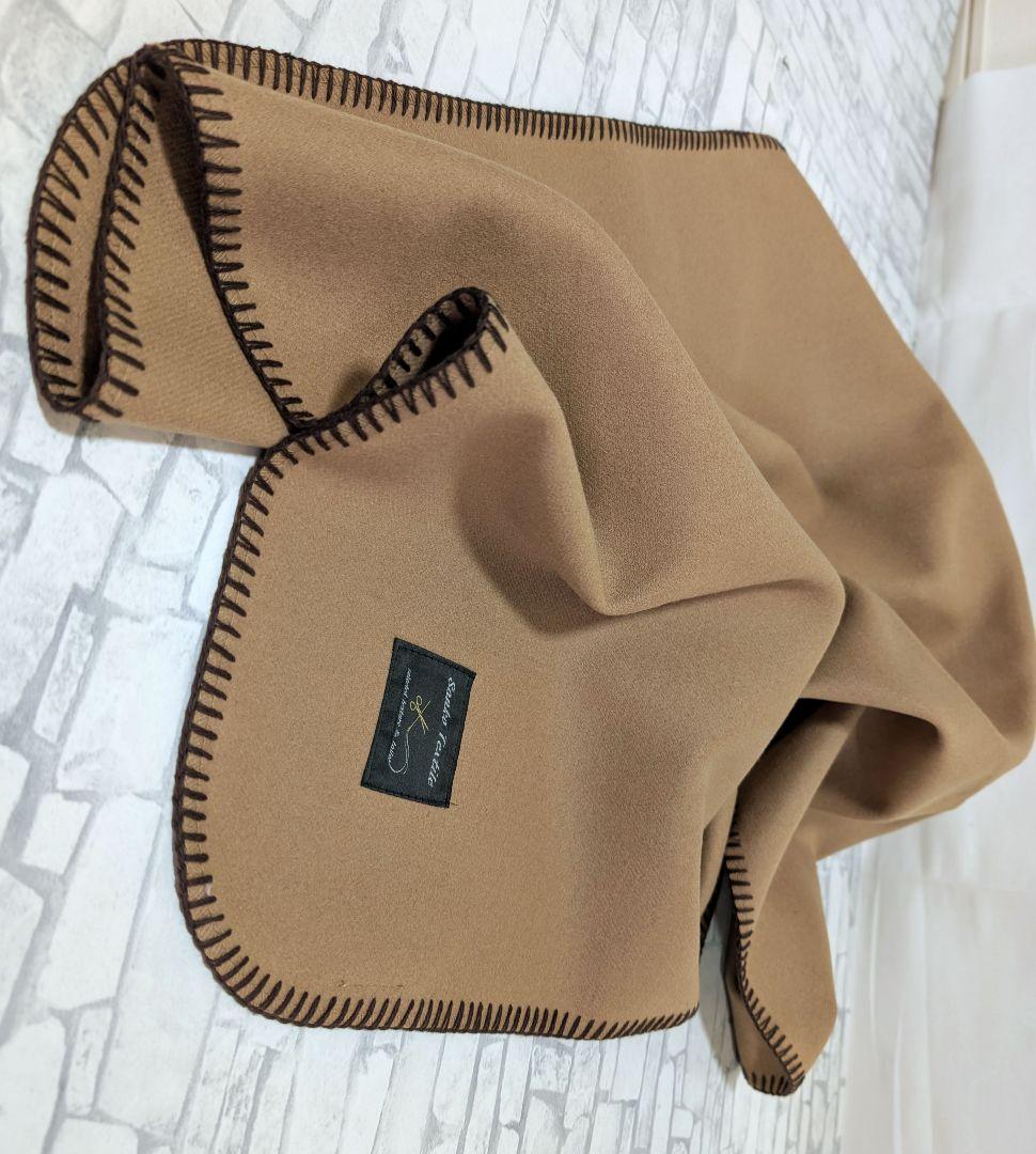 新品未使用 高級ラムウール100％ ブランケット キャメル 大垣ファクトリー