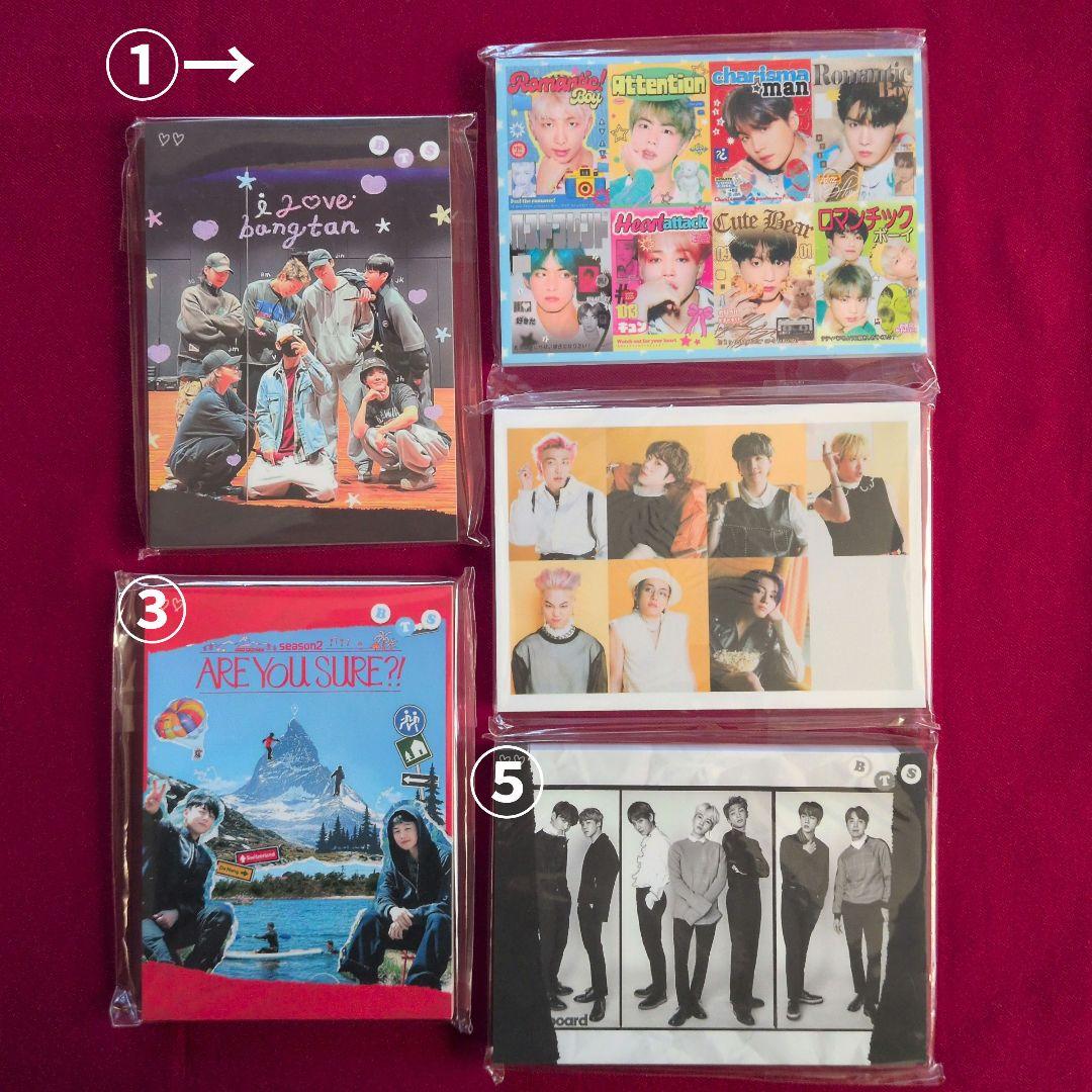 BTS メモ帳大　オール＆ユニット　韓国製作者様 ☆バラ☆