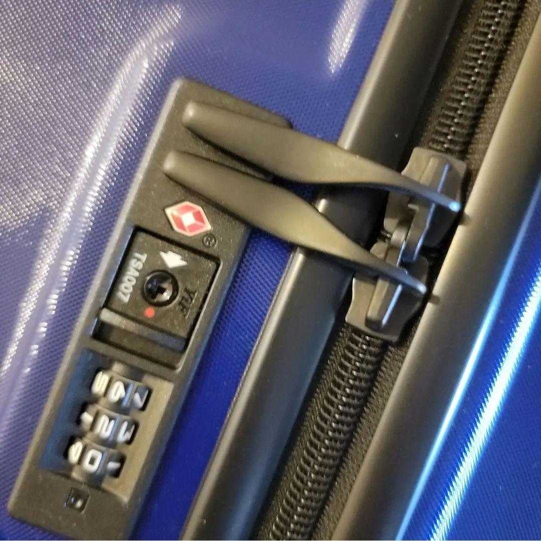 【美品】キャリーカート スーツケース 青 紫 96L　サンコー鞄