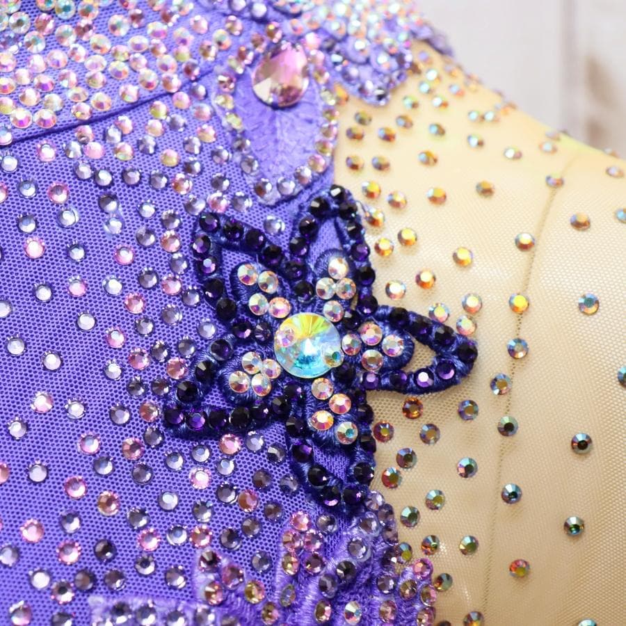 ひ*り様 き*ち様 凛舞クリスアン 社交ダンス衣装 Lサイズ 高級競技ドレス 発