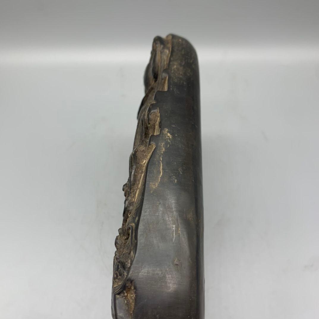 硯  竜騰紋瓢簞硯    書道具 文房具 工芸品 美術品 置物