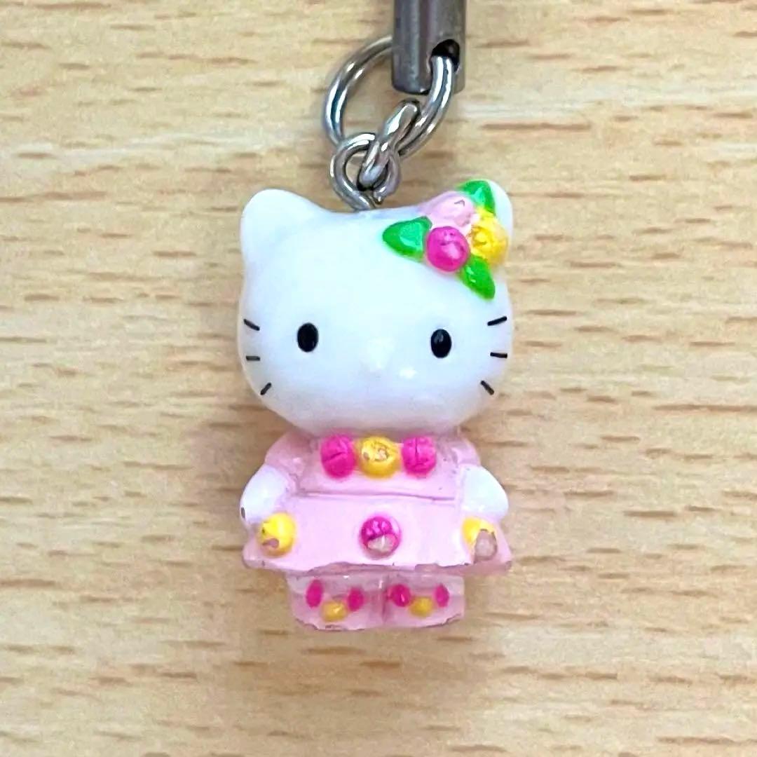 【超激レア！】平成レトロ！ ハローキティ　バラのドレス　お花　ストラップチャーム