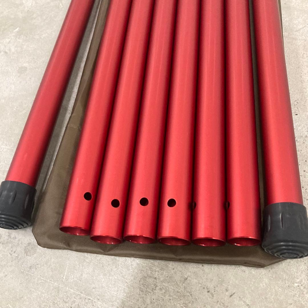 使用1回　スノーピーク　ウイングポール　レッド　280 2本セット　TP-001