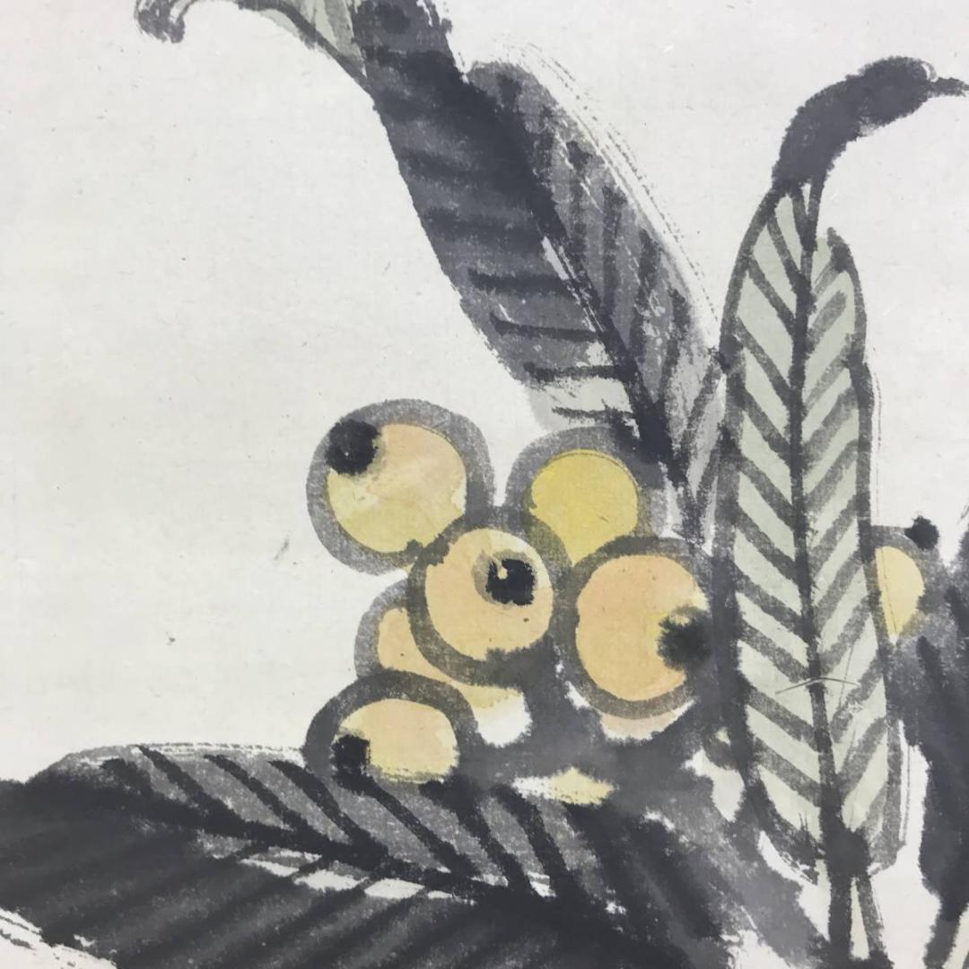 真作/鈴木松年/琵琶画賛/掛軸/名家伝来/AE-23