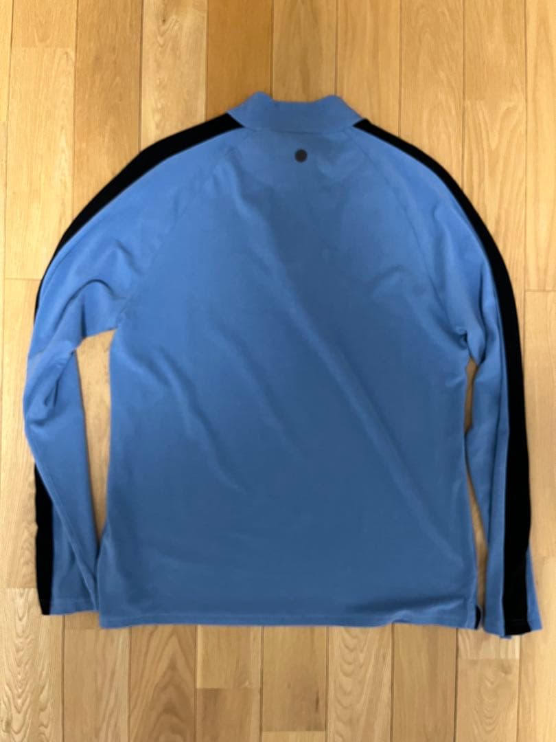 BRIEFING ブルー ハーフジップ ストレッチシャツ