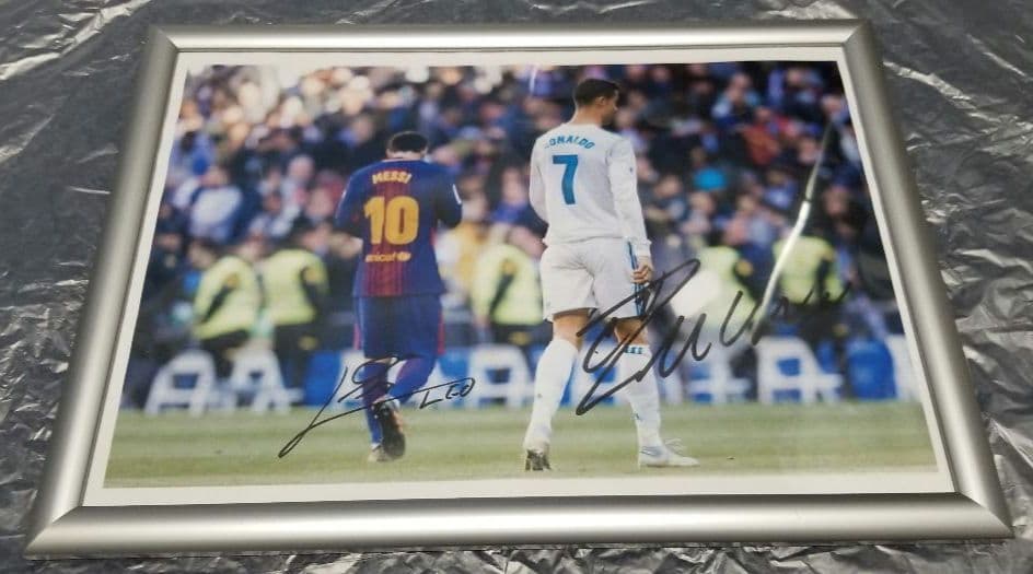 メッシ　クリスティアーノ・ロナウド　直筆サイン　普通紙