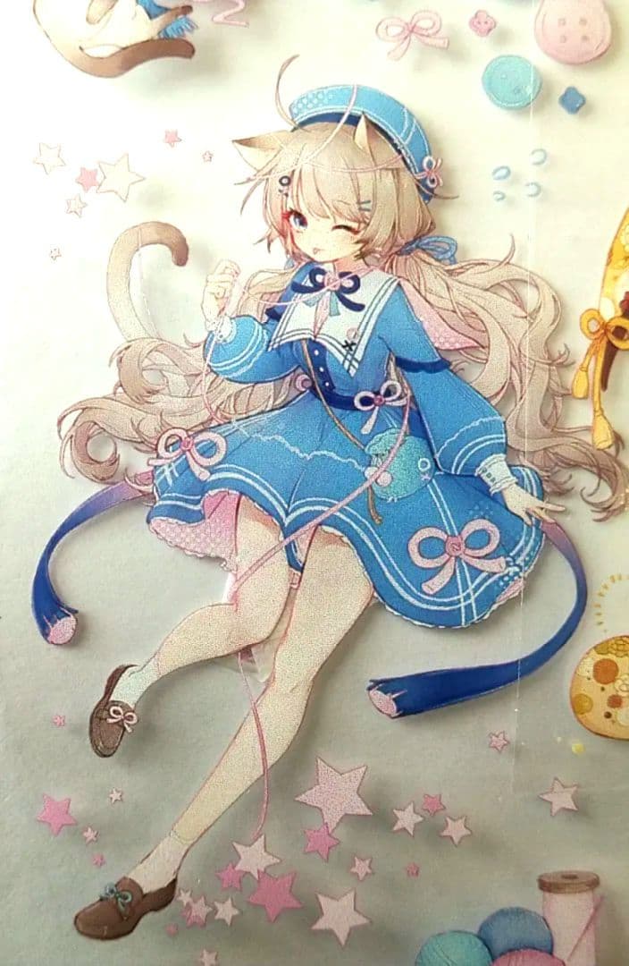 ✩のこり２✩J43＃猫咪少女(PET)野葵 切り売り海外人物マステ女の子ネコ耳