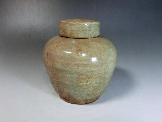 茶入■古萩（江戸期）時代物の文琳茶入 お茶道具 骨董品 古玩 古い茶器 古美術■