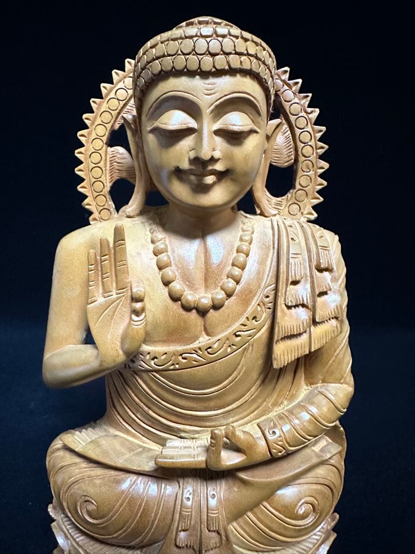 超美しい　インド　白檀　仏教美術　仏像 骨董 木像　木製　仏教　密教　置物