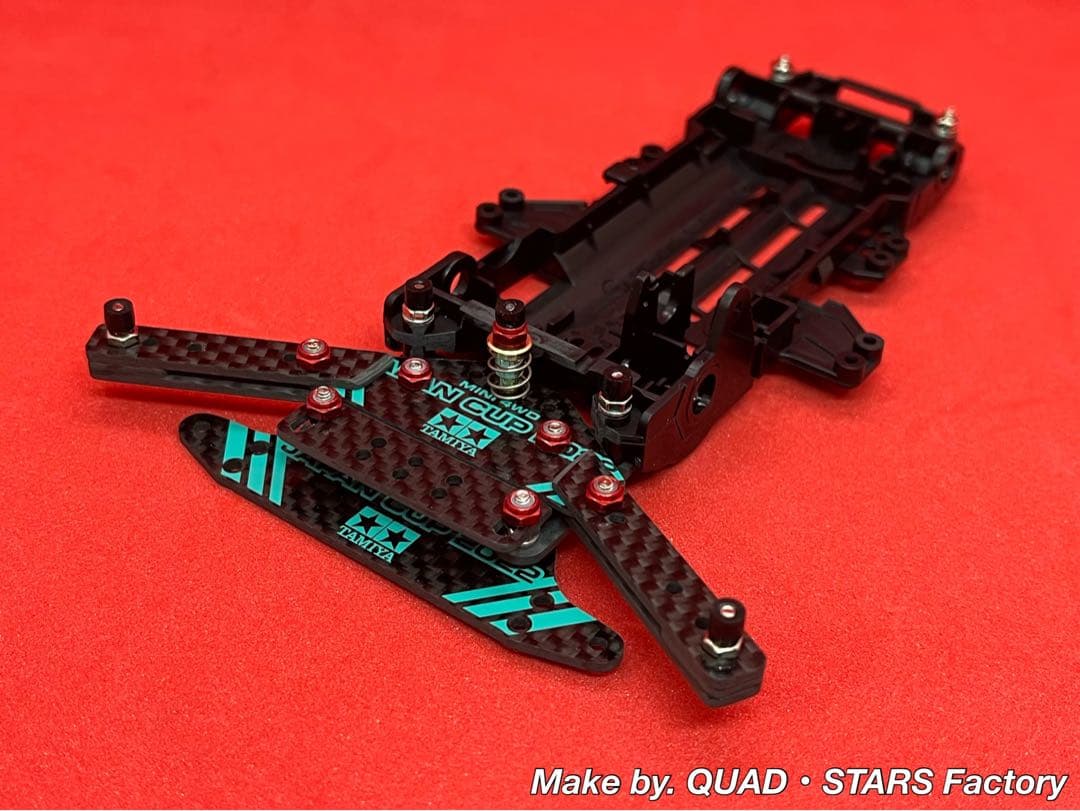 【ミニ四駆・VZ用】1軸リヤアンカー　2022／カーボン【13mmローラー対応】