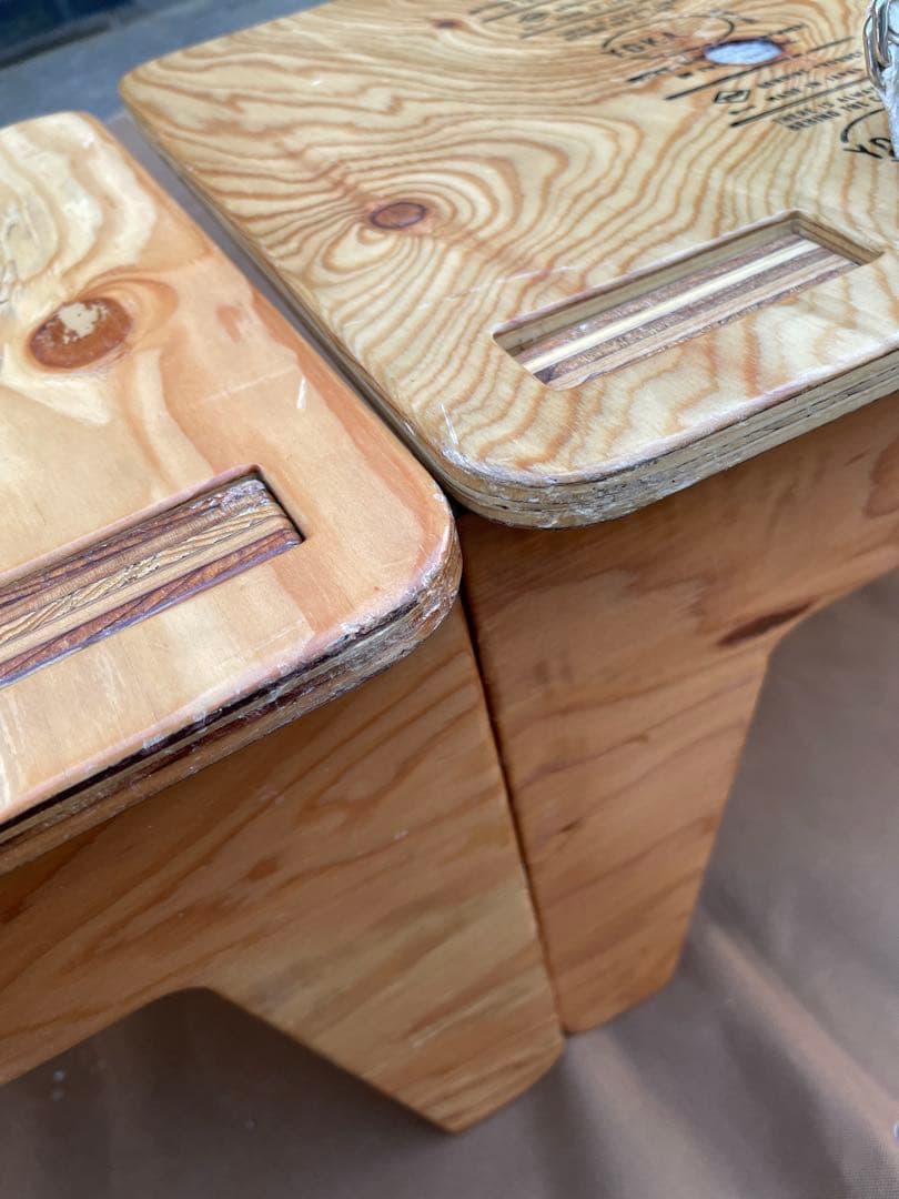 【値下げ美品】YOKA(ヨカ) L-TABLE 2台セット ウッドテーブル