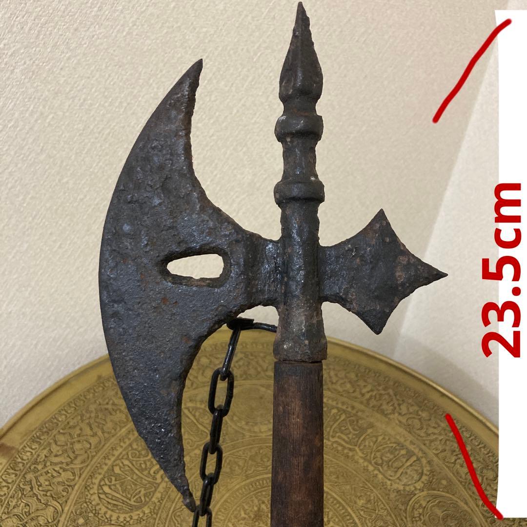 古斧　珍品　古武器　アンティーク　西洋式　ヴァイキング　オールドアックス