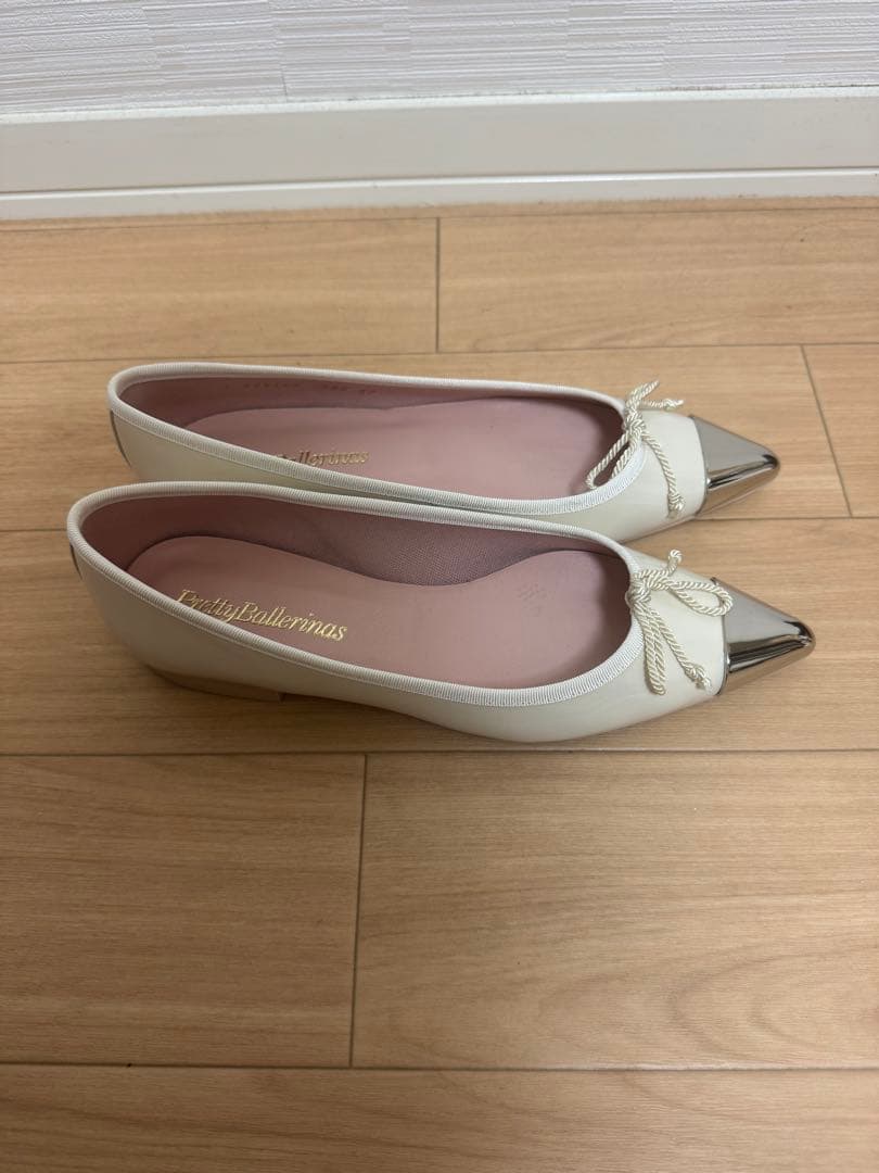 【価格交渉可能】Pretty ballerina 37 ホワイトバレエシューズ