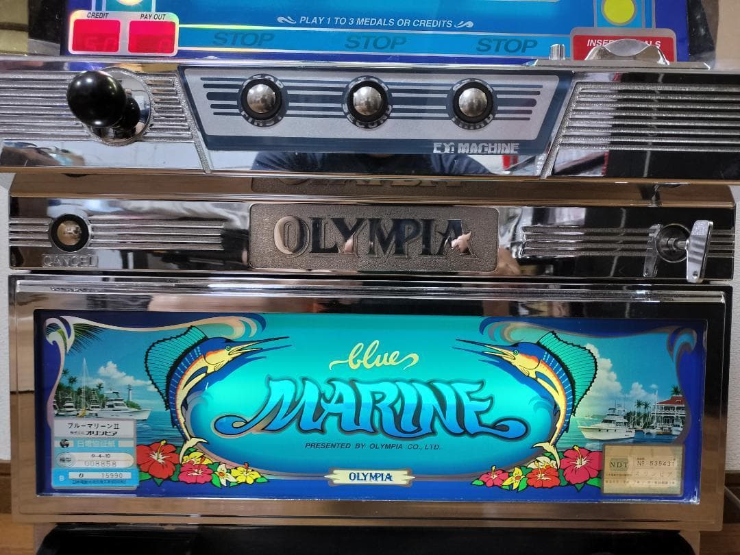 【パチスロ実機】オリンピア★ブルーマリーンⅡ【不要機付き】４号機・レトロ